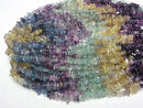[Video] Multicolor Fluorite AAA Chips (Small Nugget) Color Gradation 1strand beads (aprx.15inch/36cm)