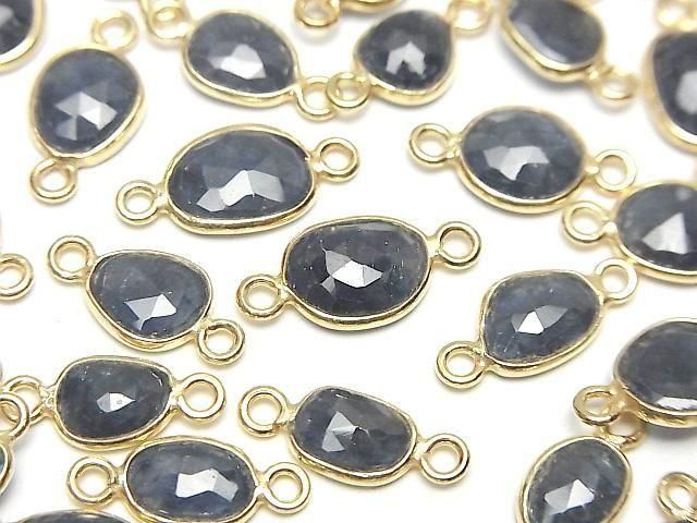 [Video]High Quality Blue Sapphire AA++ Bezel Setting Freeform Rose Cut [Both Side] 18KGP 3pcs