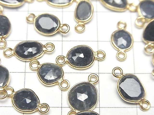 [Video]High Quality Blue Sapphire AA++ Bezel Setting Freeform Rose Cut [Both Side] 18KGP 3pcs