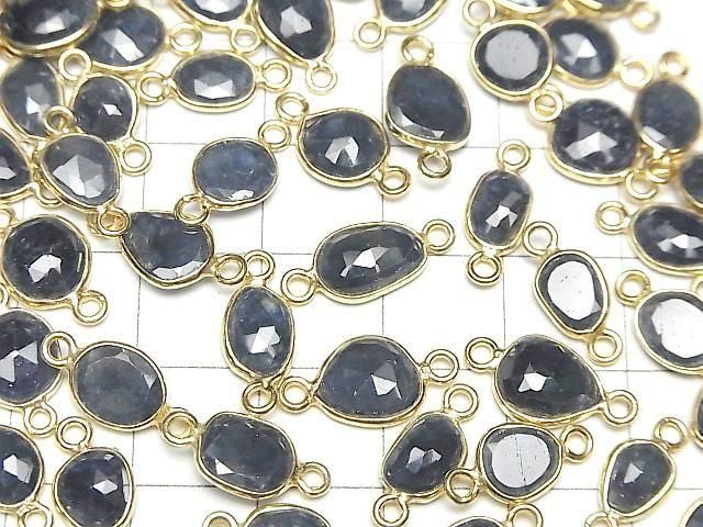 [Video]High Quality Blue Sapphire AA++ Bezel Setting Freeform Rose Cut [Both Side] 18KGP 3pcs
