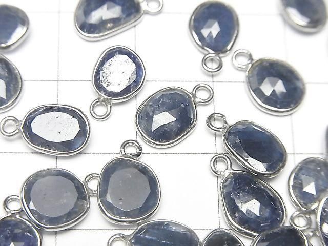 [Video]High Quality Blue Sapphire AA++ Bezel Setting Freeform Rose Cut [One Side] Silver925 3pcs