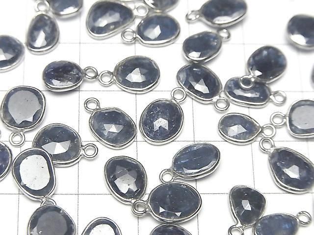 [Video]High Quality Blue Sapphire AA++ Bezel Setting Freeform Rose Cut [One Side] Silver925 3pcs