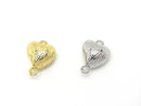 Metal Parts Magnetic Clasp with Jump Ring  Heart 8x8.5x6mm 5pairs