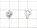 Metal Parts Magnetic Clasp with Jump Ring  Heart 8x8.5x6mm 5pairs