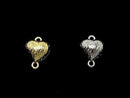 Metal Parts Magnetic Clasp with Jump Ring  Heart 8x8.5x6mm 5pairs