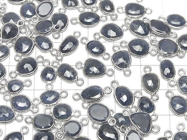 [Video]High Quality Blue Sapphire AA++ Bezel Setting Freeform Rose Cut [Both Side] Silver925 3pcs