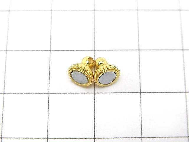 Metal parts Magnetic Clasp with Jump Ring  12x6x6mm 5pairs