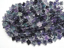 [Video] Multicolor Fluorite AA++ Star Dice Shape 16x16mm half or 1strand beads (aprx.15inch/36cm)