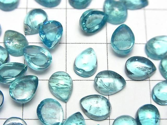 [Video]High Quality Apatite AAA- Pear shape Cabochon 8x6mm 1pc