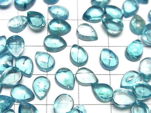 [Video]High Quality Apatite AAA- Pear shape Cabochon 8x6mm 1pc