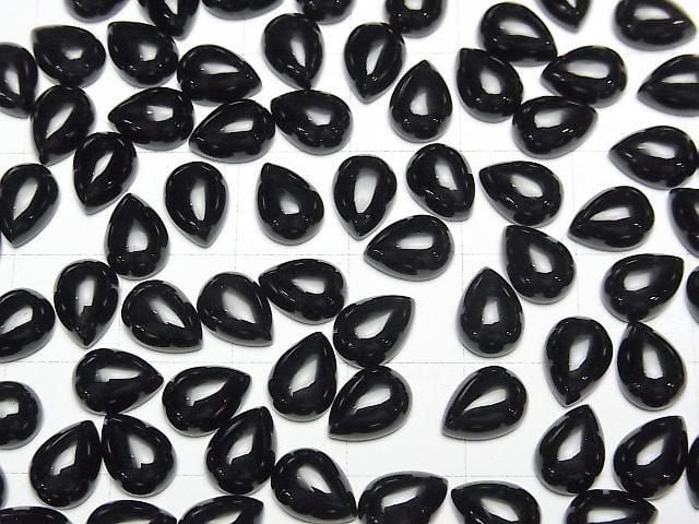 [Video] Onyx AAA Pear shape Cabochon 8x6mm 4pcs