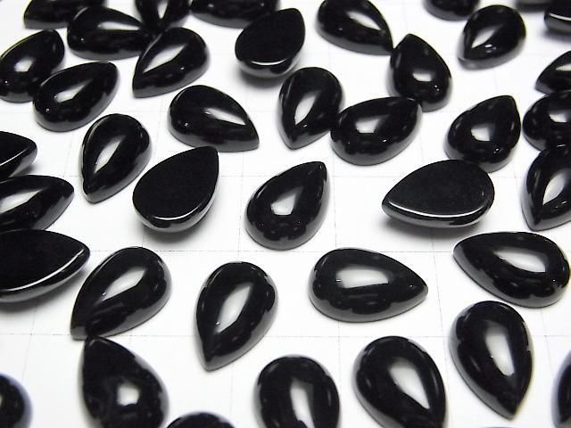 [Video] Onyx AAA Pear shape Cabochon 12x8mm 4pcs