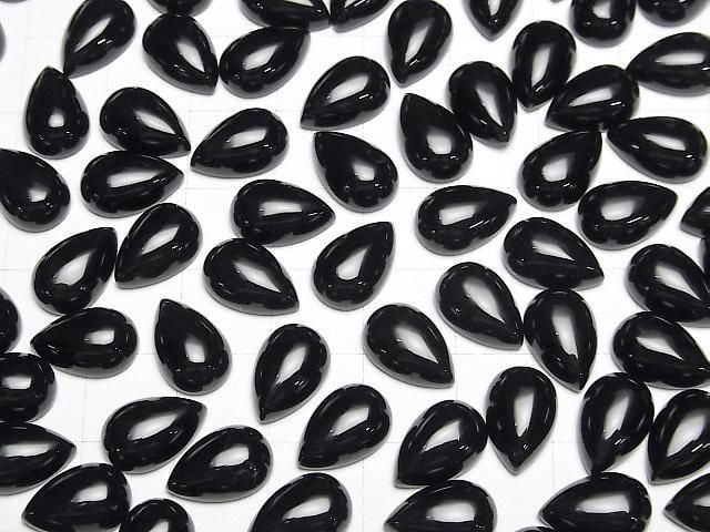 [Video] Onyx AAA Pear shape Cabochon 12x8mm 4pcs