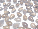 [Video] Gray Onyx AAA Pear shape Cabochon 12x8mm 4pcs