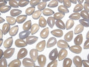 [Video] Gray Onyx AAA Pear shape Cabochon 12x8mm 4pcs
