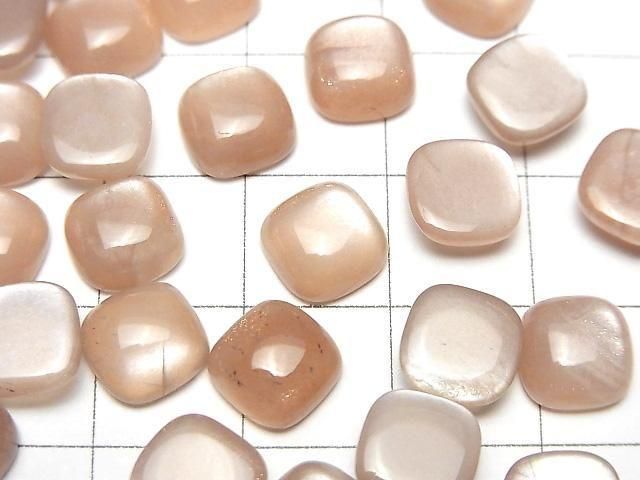 [Video] Peach Moonstone AAA- Square Cabochon 8x8mm 5pcs