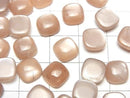 [Video] Peach Moonstone AAA- Square Cabochon 8x8mm 5pcs
