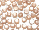 [Video] Peach Moonstone AAA- Square Cabochon 8x8mm 5pcs