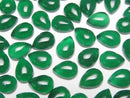 [Video] Green Onyx AAA Pear shape Cabochon 8x6mm 4pcs