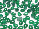 [Video] Green Onyx AAA Pear shape Cabochon 8x6mm 4pcs