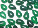[Video] Green Onyx AAA Pear shape Cabochon 12x8mm 4pcs