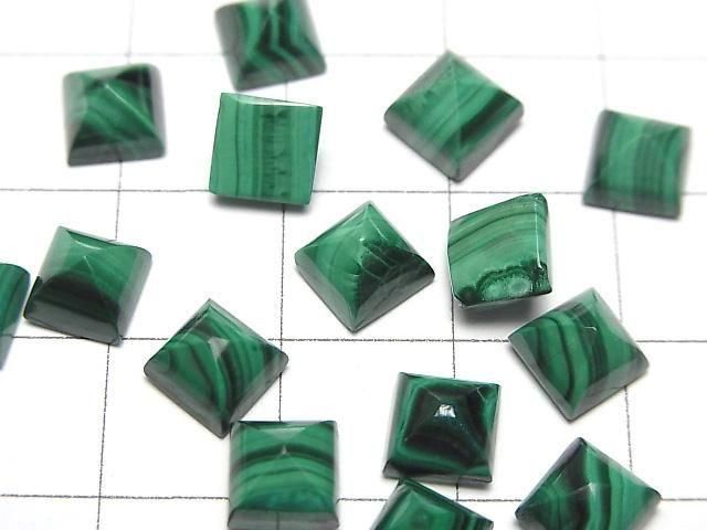 [Video]Malachite AAA Sugarloaf Cut 6x6mm 3pcs