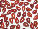 [Video] Red Agate AAA Pear shape Cabochon 6x4mm 5pcs