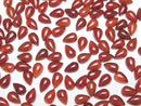 [Video] Red Agate AAA Pear shape Cabochon 6x4mm 5pcs