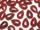 [Video] Red Agate AAA Pear shape Cabochon 12x8mm 4pcs