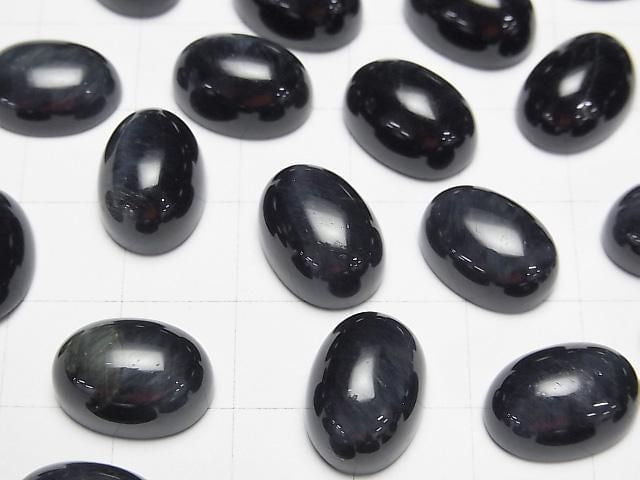 [Video]Natural color Blue Tiger's Eye AA++ Oval Cabochon 14x10mm 2pcs