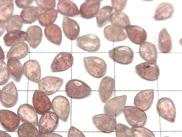 [Video]High Quality Pink Epidote AA++ Loose stone Pear shape Faceted 6x4mm 10pcs
