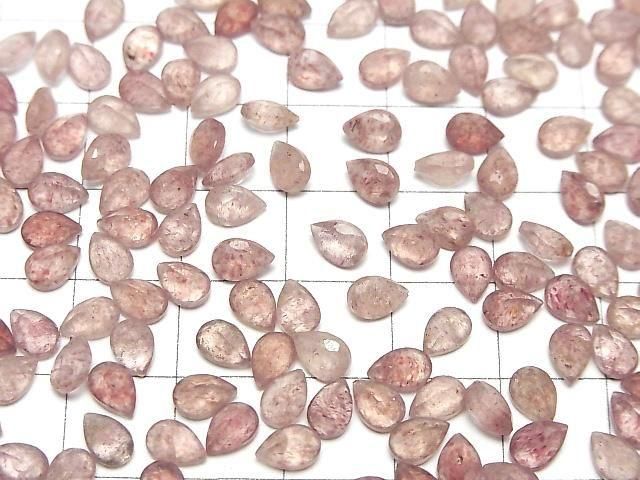 [Video]High Quality Pink Epidote AA++ Loose stone Pear shape Faceted 6x4mm 10pcs