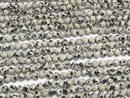 [Video]High Quality! Dalmatian Jasper Faceted Round 4.5mm 1strand beads (aprx.15inch/37cm)