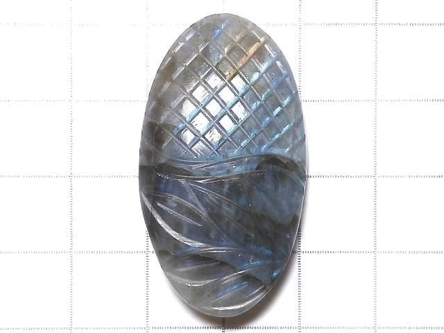 [Video][One of a kind] Rainbow Labradorite AAA- Carved Cabochon 1pc NO.25