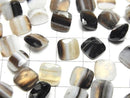 [Video] Black Stripe Agate Loose stone Square Faceted 8x8mm 5pcs