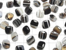 [Video] Black Stripe Agate Loose stone Square Faceted 10x10mm 3pcs