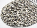 [Video]High Quality! Dalmatian Jasper 64Faceted Round 6mm 1strand beads (aprx.15inch/37cm)