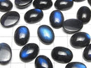[Video]High Quality Black Labradorite AAA- Oval Cabochon 16x12mm 1pc