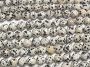 [Video]High Quality! Dalmatian Jasper 64Faceted Round 8mm 1strand beads (aprx.15inch/37cm)
