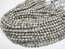 [Video]High Quality! Dalmatian Jasper 64Faceted Round 8mm 1strand beads (aprx.15inch/37cm)
