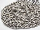 [Video]High Quality! Dalmatian Jasper 128Faceted Round 6mm 1strand beads (aprx.15inch/36cm)