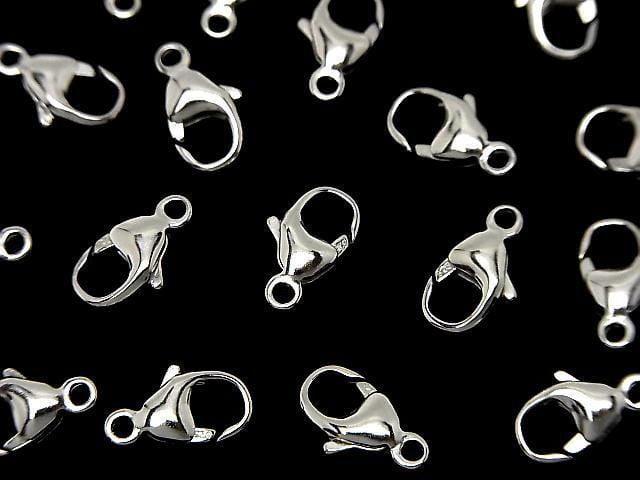 Silver925  Oval Lobster  9mm,11mm,13mm Rhodium Plated  1pc