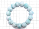 [Video][One of a kind] Larimar Pectolite AA++ Round 13.5mm Bracelet NO.230