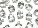 [Video]High Quality Green Amethyst AAA Bezel Setting Square Faceted 8x8mm Silver925 1pc