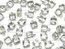 [Video]High Quality Green Amethyst AAA Bezel Setting Square Faceted 8x8mm Silver925 1pc