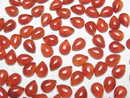 [Video]Carnelian AAA Pear shape Cabochon 8x6mm 4pcs