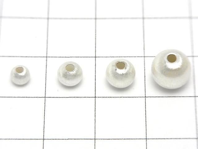 Silver 925 Round Hairline Finish [4mm][5mm][6mm][8mm] No Coating 2pcs