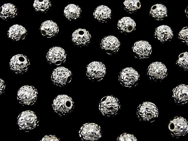 Silver 925 Random Round Cut Beads [4mm][5mm][6mm][8mm] No Coating 1pc