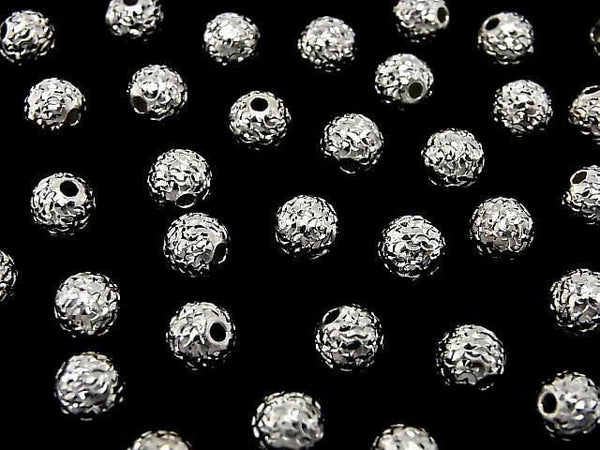 Silver925 Random Round Cut Beads [4mm][5mm][6mm][8mm] No Coating, 5 Pieces