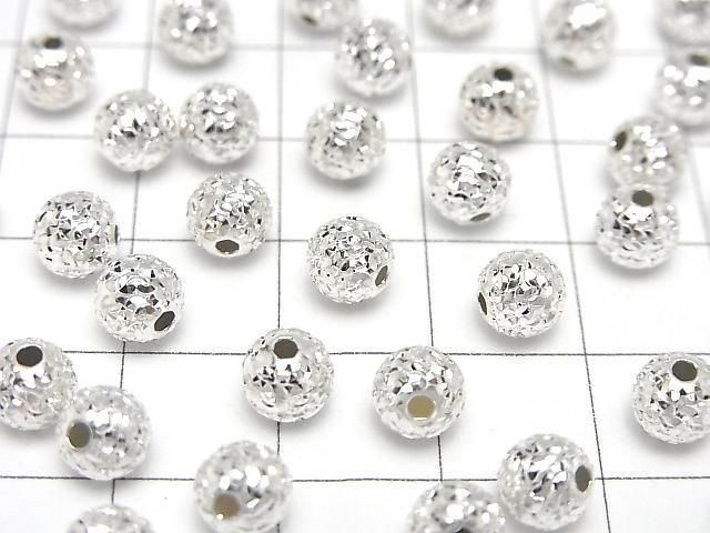 Silver925 Random Round Cut Beads [4mm][5mm][6mm][8mm] No Coating, 5 Pieces